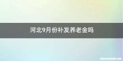 河北9月份补发养老金吗