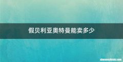 假贝利亚奥特曼能卖多少
