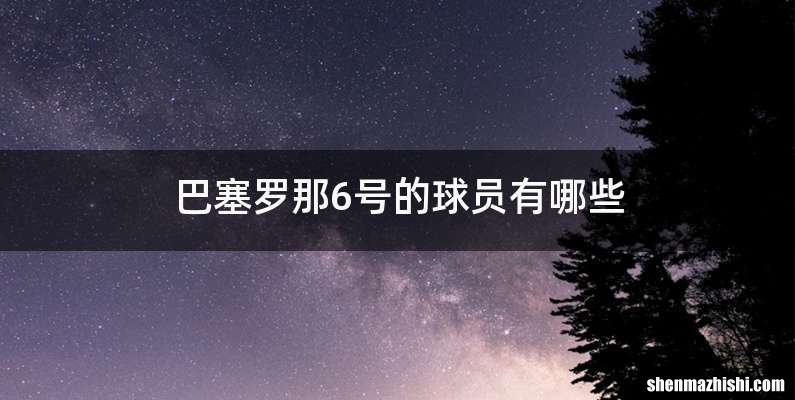 巴塞罗那6号的球员有哪些
