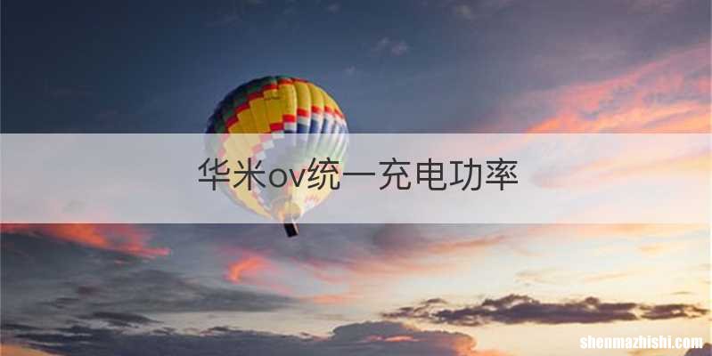 华米ov统一充电功率