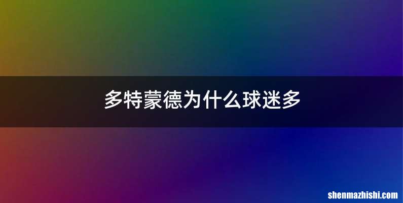 多特蒙德为什么球迷多