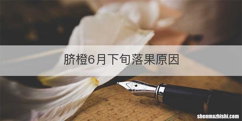 脐橙6月下旬落果原因