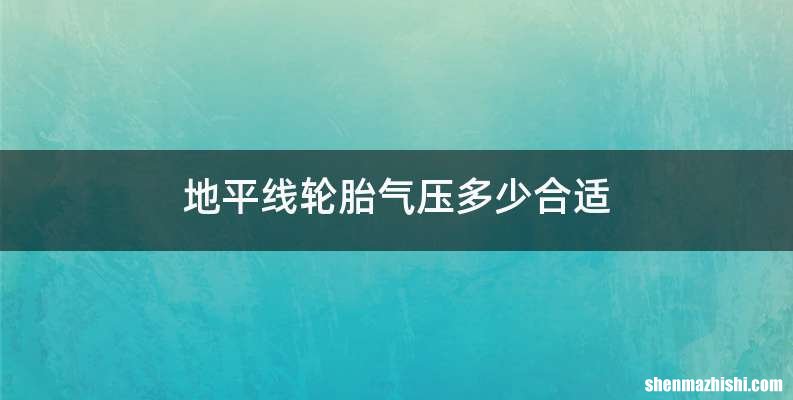 地平线轮胎气压多少合适
