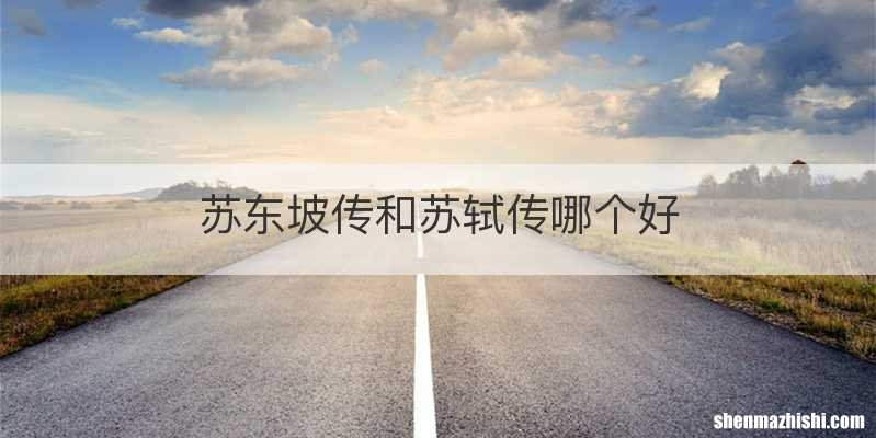 苏东坡传和苏轼传哪个好