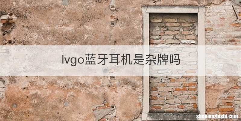 lvgo蓝牙耳机是杂牌吗