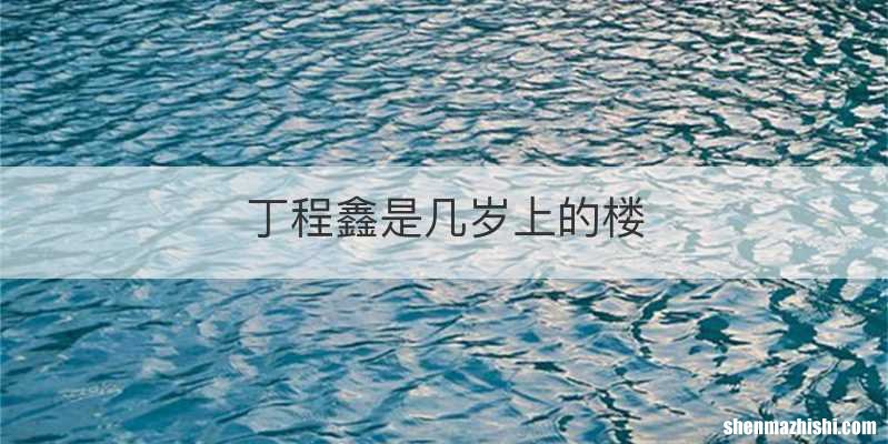 丁程鑫是几岁上的楼