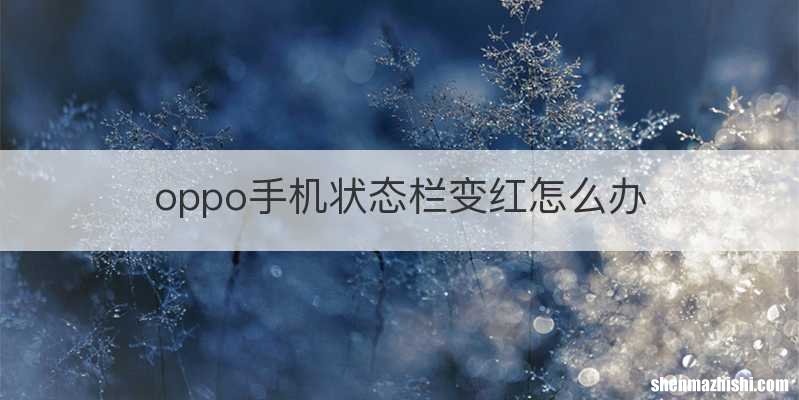 oppo手机状态栏变红怎么办
