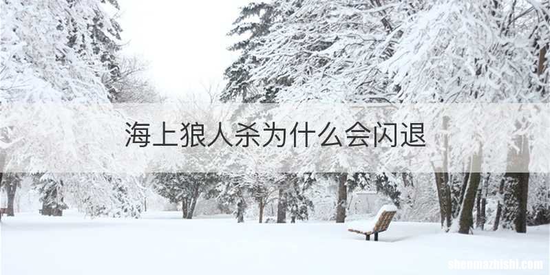 海上狼人杀为什么会闪退