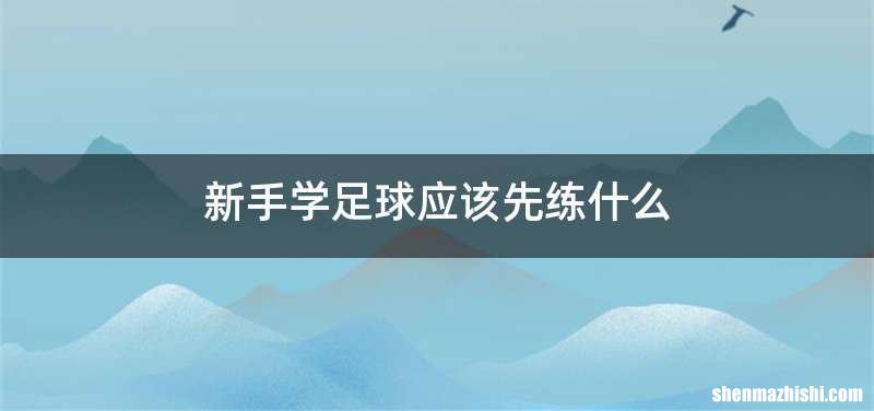 新手学足球应该先练什么