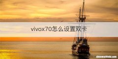 vivox70怎么设置双卡