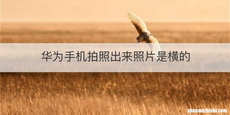 华为手机拍照出来照片是横的