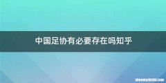 中国足协有必要存在吗知乎