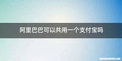 阿里巴巴可以共用一个支付宝吗