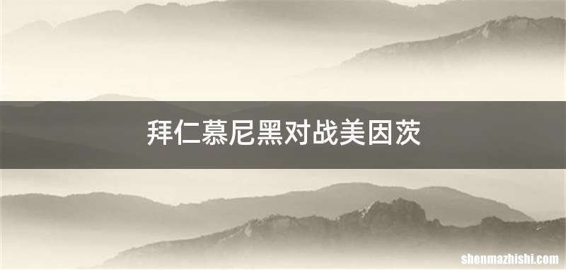 拜仁慕尼黑对战美因茨