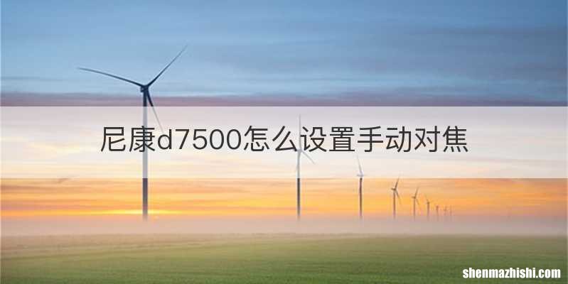尼康d7500怎么设置手动对焦