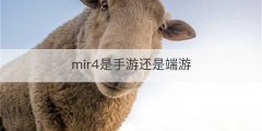 mir4是手游还是端游