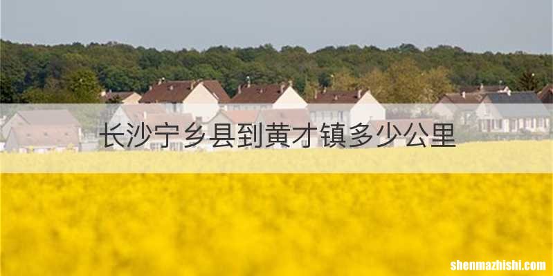 长沙宁乡县到黄才镇多少公里