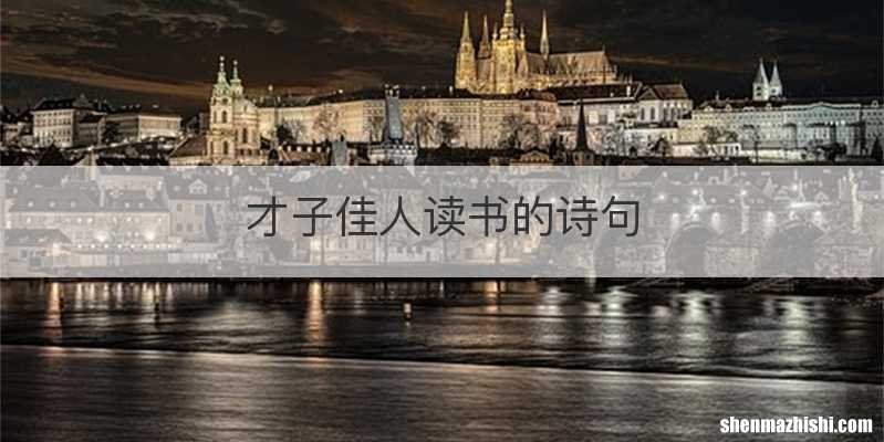 才子佳人读书的诗句