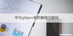 华为gt2pro有防触碰功能吗