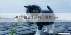 x4630相当于英特尔哪款cpu