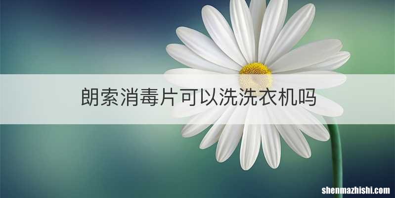朗索消毒片可以洗洗衣机吗