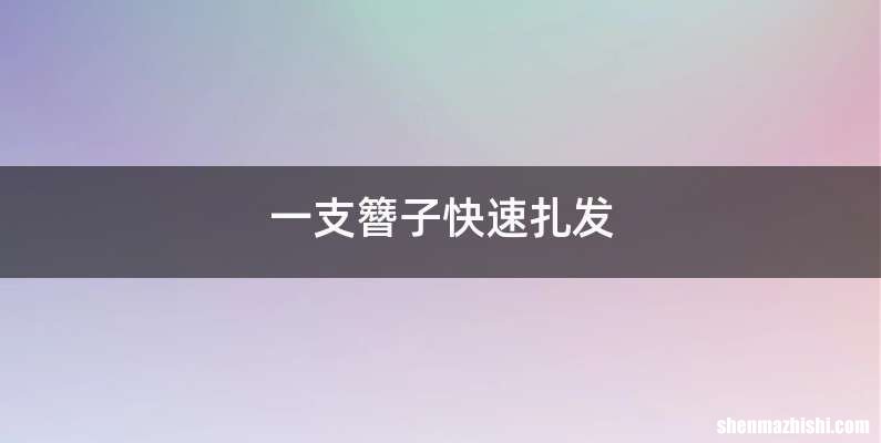 一支簪子快速扎发