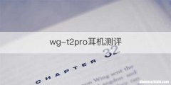 wg-t2pro耳机测评