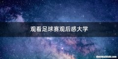 观看足球赛观后感大学