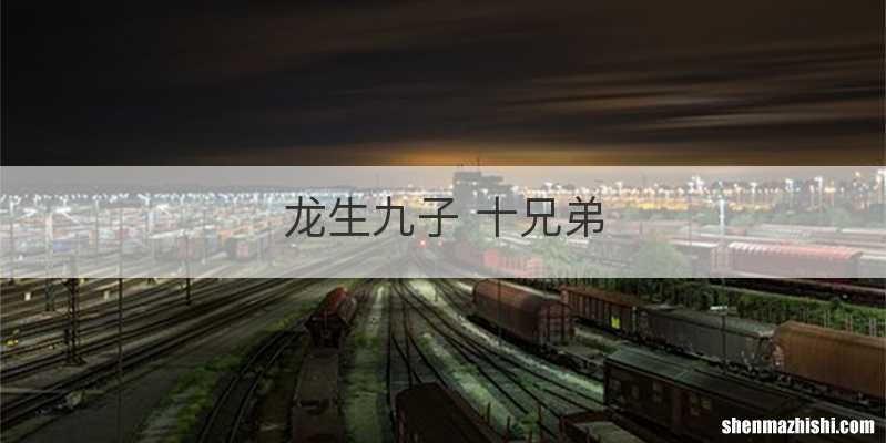 龙生九子 十兄弟