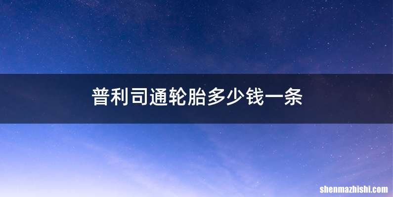 普利司通轮胎多少钱一条