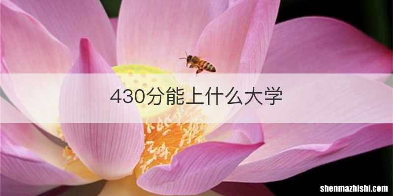 430分能上什么大学