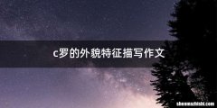 c罗的外貌特征描写作文