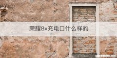荣耀8x充电口什么样的