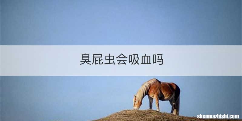 臭屁虫会吸血吗