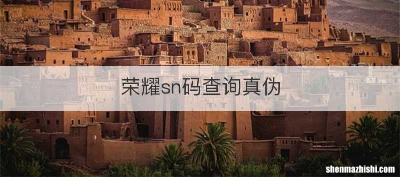 荣耀sn码查询真伪