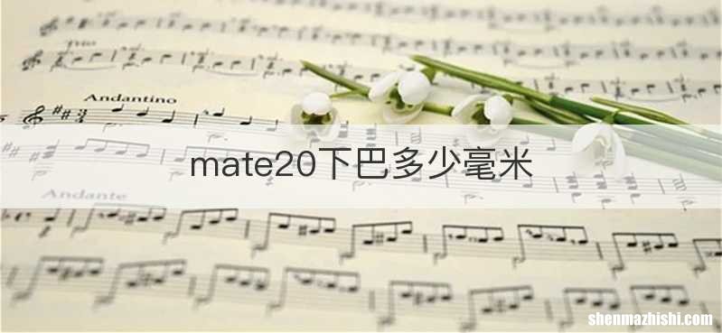 mate20下巴多少毫米