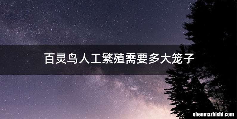 百灵鸟人工繁殖需要多大笼子