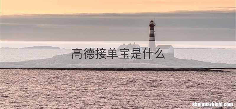 高德接单宝是什么