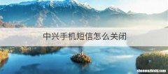 中兴手机短信怎么关闭