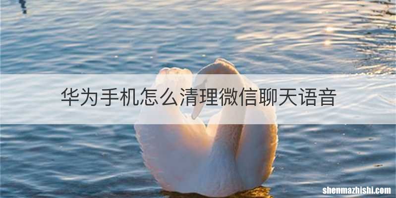 华为手机怎么清理微信聊天语音