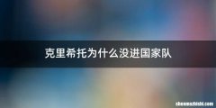 克里希托为什么没进国家队