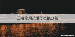 王者常用英雄怎么换分路