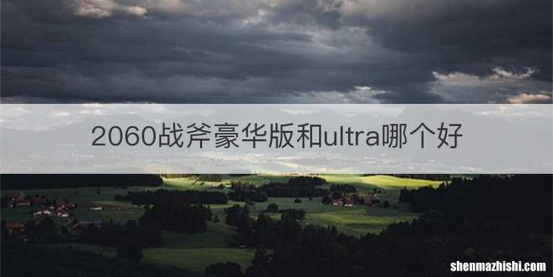 2060战斧豪华版和ultra哪个好