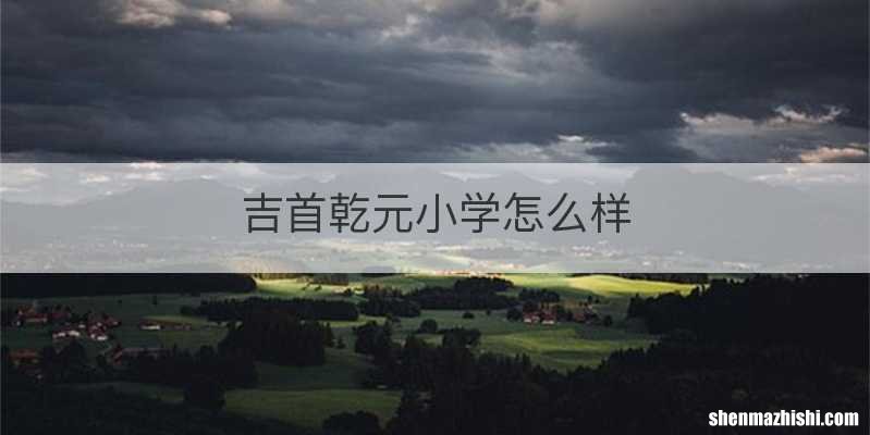 吉首乾元小学怎么样