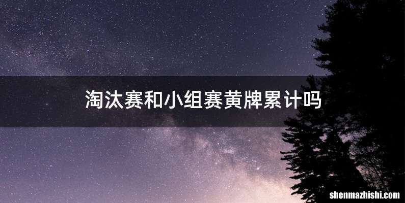 淘汰赛和小组赛黄牌累计吗