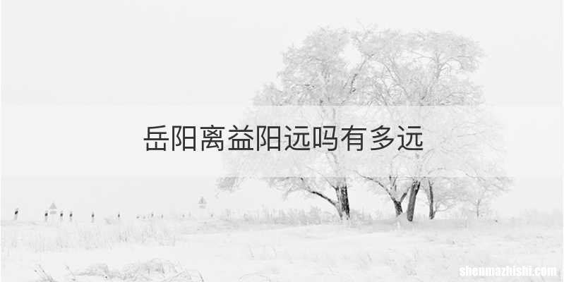 岳阳离益阳远吗有多远
