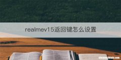 realmev15返回键怎么设置
