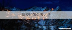 体校的怎么考大学