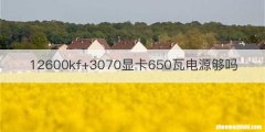 12600kf+3070显卡650瓦电源够吗
