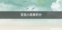 亚冠小组赛积分